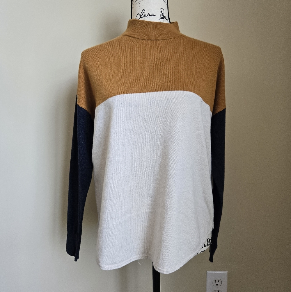 Madewell Merino Wool Blend Sweater Womens S Lightweight Color Block